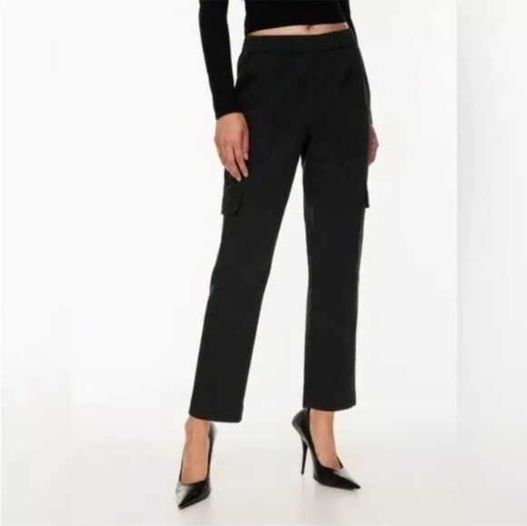 Aritzia Babaton Titan Silk & Cotton Blend Cargo Pants Cottagecore Size 10 - Picture 1 of 16